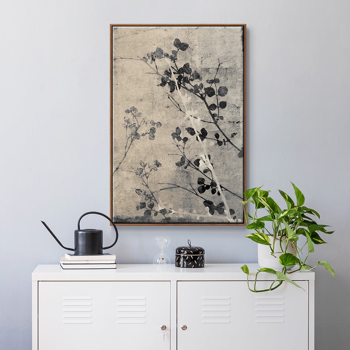 Boundless V Framed Premium Gallery Wrapped Canvas - Ready to Hang - 25 x 37 - Walnut Floating Frame