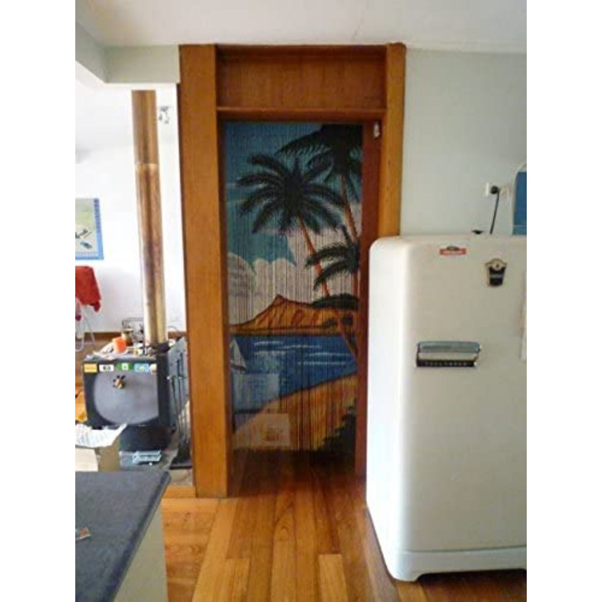 Beaded Doorway Curtains Bead Strands For Living Room Bedroom Door Kitchen Handmade Japanese 125 String Vintage Divider Tropical Beach Nature