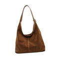 thumbnail image 3 of Milaget Suede Bag Handbag Underarm Bag Large Top Handle Bag Purse Tote Bag for Women Yellow Brown, 3 of 9