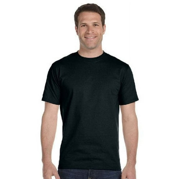 Hanes 5.2 oz. ComfortSoft Cotton T-Shirt 5280 Pack of 5- BLACK,3XL