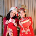 thumbnail image 2 of Gold Branch Headband with Simulated Flower Durable Festival Hair Styling Hoop for Holiday Party, 2 of 5