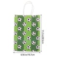 thumbnail image 3 of Football Party Favor Paper Bags Soccer Snack Bags for Boy's Birthday Party Green Kraft Paper Carrying 10Pcs, 3 of 4