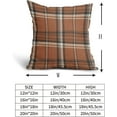 thumbnail image 5 of Fall Grey Orange Plaid Pillow Covers 16x16 Set of 2 Buffalo Tartan Print Autumn Themed Decorative Throw Pillows Outdoor Pillowcase Square Linen Farmhouse Cushion Case Decor for Couch Sofa Bed, 5 of 6