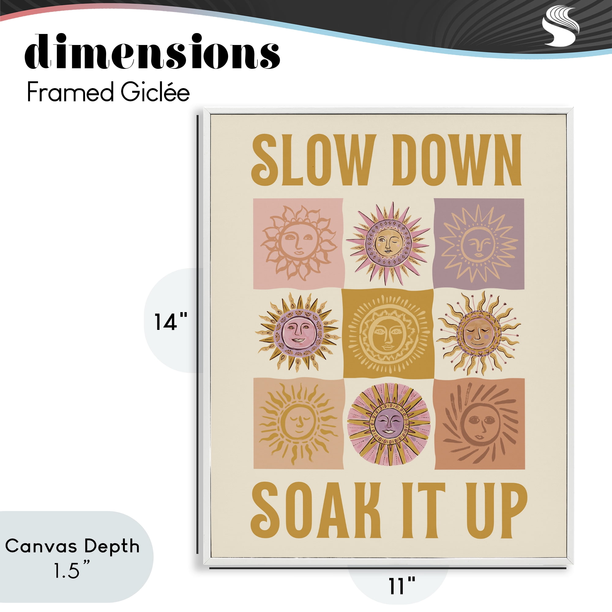Stupell Industries Slow Down Soak It Up White Framed Giclee Art, design by Two If By Sea Studios