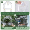 thumbnail image 2 of Window Bird Feeders for Outside, Clear Bird Window Feeder with 3 Strong Adhesive Sheets, Transparent Acrylic Bird House for Window Viewing, Removable Tray, Wild Bird Watching Gift, 2 of 6