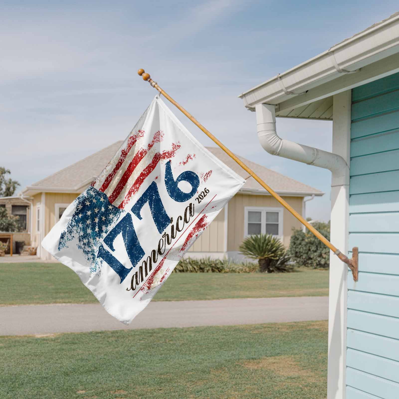 4th of July Flags for Outside 2x3 ft America1776-2026 Outdoor Flags Double Sided Grommets House Banner Vintage USA Flag Patio Yard Flag for Outdoor Party Porch Garden Independence Day Decor