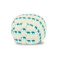 thumbnail image 1 of Animal Storage Toy Bag Chair, Repetitive Style Elephants and Triangular Motifs Designed in Horizontal Line, Stuffed Animal Organizer Washable Bag, Large Size, White Multicolor, by Ambesonne, 1 of 3