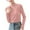 Pink, variant on Rohuuque Women's Thermal Shirts Fashion Casual Comfortable Long Sleeve Half Mock Neck T-Shirt Pullover Warm Tops Pink