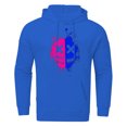 thumbnail image 3 of toraway Sweatshirts for Men Trendy Graphic Men Fashion Casual Part Print Hooded Pullover Long Sleeve Drawstring Hooded Sweater Tops S, 3 of 4