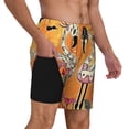 thumbnail image 2 of Gukieu Halloween Flamingos Print Men's Double Layer Sports Swim Trunks, Quick Dry Adjustable Waist Swim Shorts Swimwear-Small, 2 of 6