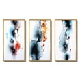 thumbnail image 2 of Designart "Passion Found Turquoise and Red Ink Cloud" Abstract Painting Framed Wall Art Set Of 3 - Turquoise Modern Frame Gallery Set For Office Decor, 2 of 6