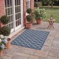 thumbnail image 5 of Safavieh Courtyard Hilbert Geometric Indoor/Outdoor Area Rug, Blue/Beige, 4' x 4' Square, 5 of 18