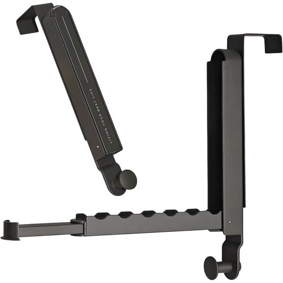 Sesiiduo Over The Door Hanger, Foldable Clothes Drying Rack with Hooks, No-Drill Hanging Organizer for Towels, Coats, Clothes and Shoes, Gun Gray