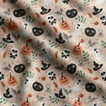 thumbnail image 1 of Soimoi Halloween Print, Silk Fabric, Decor Sewing Fabric by The Yard 42 Inch Wide,Decorative Fabric for Shirts Suits Ties, Light Peach, 1 of 5