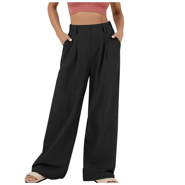Fankiway Pantalon Large Taille Haute Décontracté pour Femmes Grande Taille Liquidation