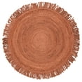 thumbnail image 2 of SAFAVIEH Braided Abby Solid Reversible Area Rug, Rust, 5' x 5' Round, 2 of 7