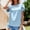 Light blue, variant on Petal Sleeve Tops for Womens Summer Rond Neck Tee Short Sleeve Shirts Trendy Casual Loose Solid Basic Tunic Tshirt