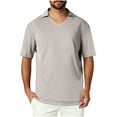 thumbnail image 2 of Styesk T-Shirts pour Homme Été T-Shirt à Col à Revers Décontracté Uni Haut/chemise, 2 of 9