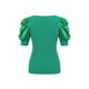 thumbnail image 4 of VISgogo Tops de punto para mujer, manga corta abullonada, cuello profundo, color sólido, fiesta en la calle, camisa envuelta de verano VISgogo moda, 4 of 9
