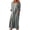 Grey, variant on Joernso Women Vintage Solid Color Long Sleeve O Neck Pockets Maxi Dress Tunic Kaftan