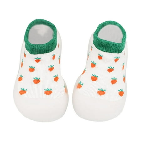 Baby Shoes Girl Formal Indoor Fruit Cute First Walkers Casual Elastic Socks Shoes Girls Sneakers Size 18