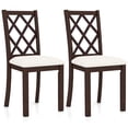 thumbnail image 1 of Costway Set of 2 Dining Chairs Wood Kitchen Side Chair with Inclined Backrest Cherry Brown, 1 of 8