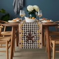 thumbnail image 2 of Star Country Table Runner - 120 Inch Long, Kitchen Dining Table Runner Dresser Scarves, Farmhouse Sunflower Texas Retro Checkered Farmhouse Decor for Coffee Tables Wedding Party Banquet, 2 of 8