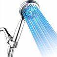 thumbnail image 2 of HotelSpa Douche à Main LED Ultra-Luxe 7 Réglages avec Visage Chromé et Capteur de Température Changeant de Couleur, 2 of 4