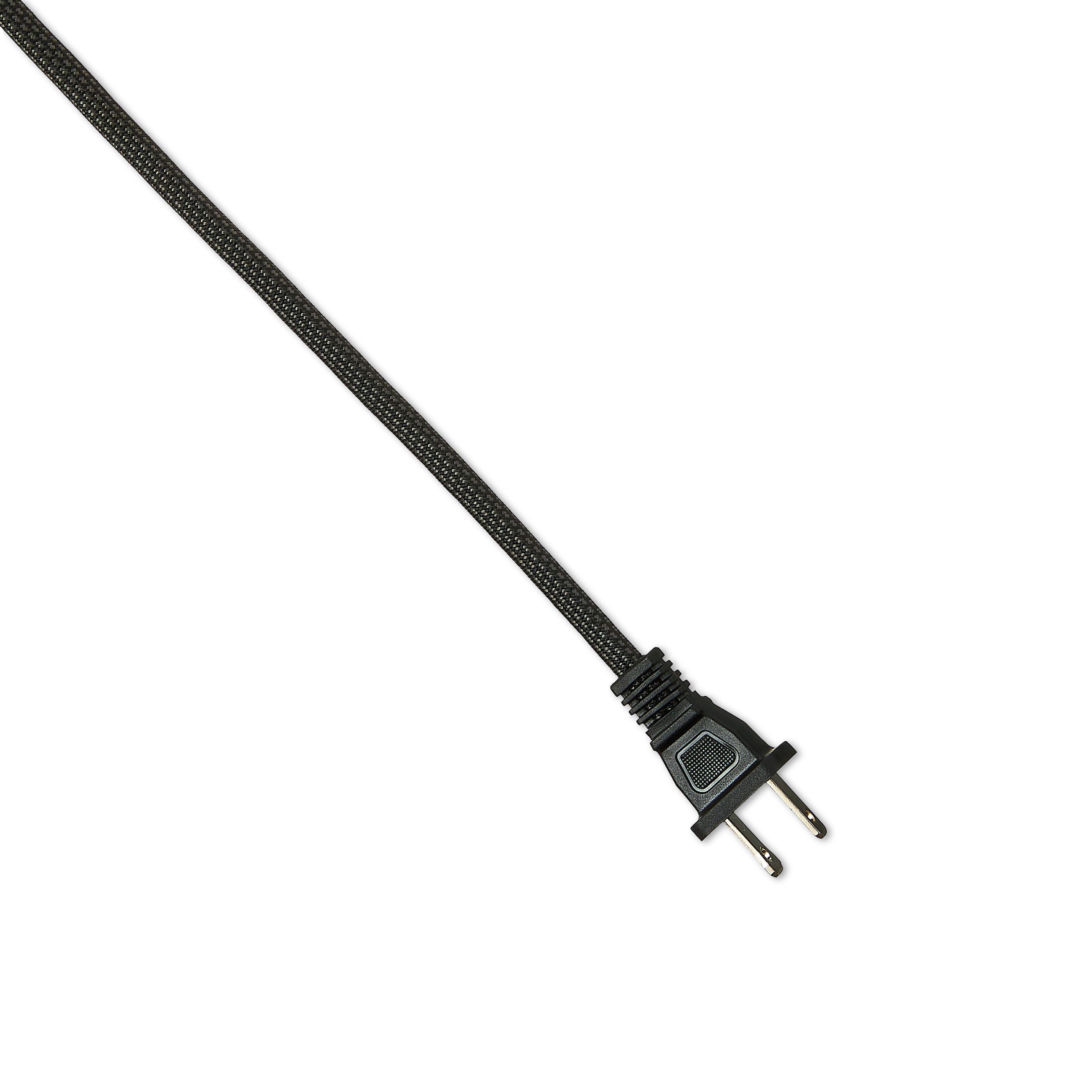 Hyper Tough Indoor Extension Cord 10 ft with 3 Outlets, 2 Prong, Braided Cord, Black