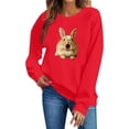 thumbnail image 2 of Zxlsdmn Womens Long Sleeve Sweatshirts Comfy Crew Neck Pullover Tops Trendy Graphic Sweatshirt Casual Drop Shoulder Fall Winter Sweat Shirts L, 2 of 5