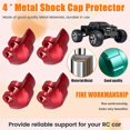 thumbnail image 4 of 4pcs Metal Shock Cap Protector for RC Car, Red, 4 of 5
