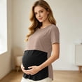thumbnail image 5 of Bovxnpu Womens Maternity Shirts Maternity Nursing Short Sleeve Striped Colorblock Top Sleepwear, 5 of 9