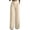 Khaki-wide leg work pants for women, variant on Wide Leg Work Pants for Women Strecthy High Waist Slacks Trousers Seamed Office Clothes with Pockets Black M