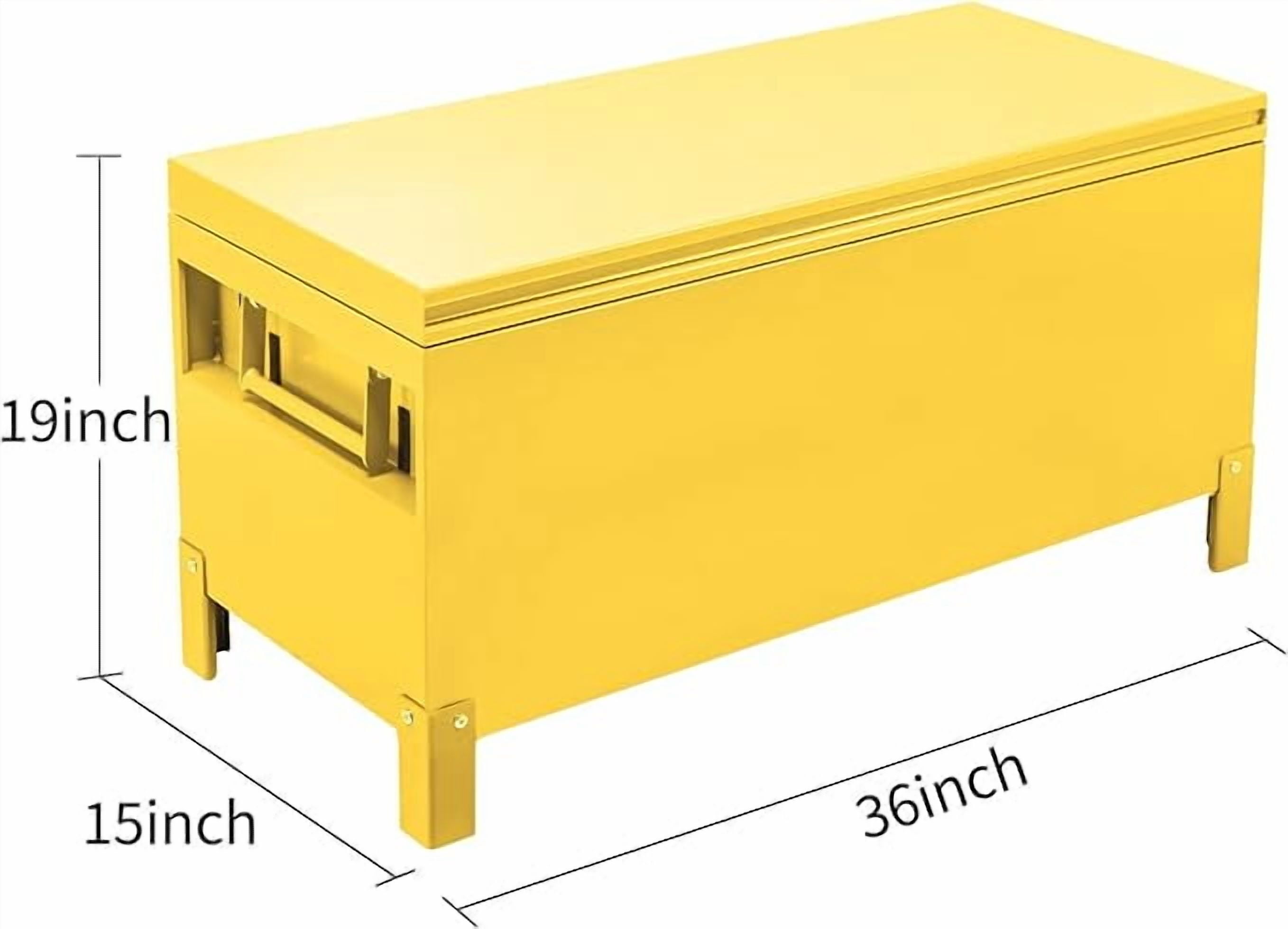 Aluminum Truck Tool Box Jobsite Storage Box Toolbox Chest Cabinet Heavy Duty Truck Bed Toolbox Gangboxes Tools Organizer Pick Up Truck Bed RV Trailer With Side Handles
