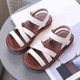 thumbnail image 2 of UAYOTSE Big Girls Sandals Open Toe Adjustable Strap Flat Dress Sandals Elegant for Wedding Events,Sizes 11, 2 of 6