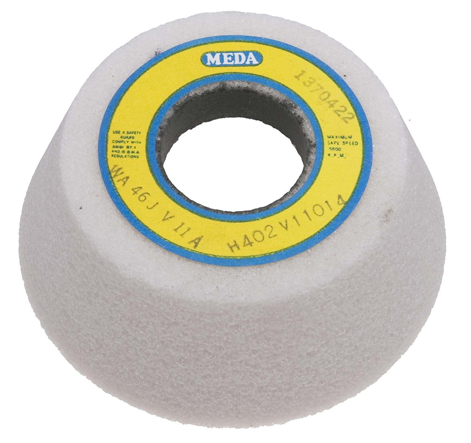 Meda 4/3", 11/4 hole, 60K Flaring Cup White Aluminum Oxide Grinding