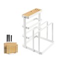 thumbnail image 1 of Porta cuchillos de cocina de acero, tabla de cortar multifuncional, tabla de cortar y portacuchillas, 1 of 8