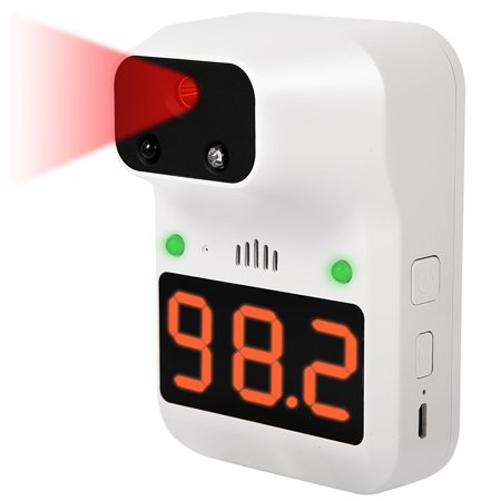 Wall Mounted Infrared Forehead Touchless Thermometer for Adults/Kids  Celsius Only Digital LED Display  Alarm for Abnormal Temperature. Best Use in School  Office  Restaurant  Home  and Gym