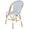 thumbnail image 6 of SAFAVIEH Salcha Outdoor French Bistro Side Chair, Blue/White, Set of 2, 6 of 11