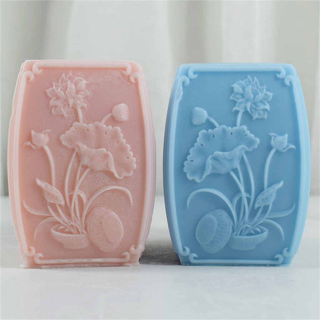 Quality Square Flower Candle Making Mould Silicone Mold for Candle, Plasters, and Soaps Silicone Casting Mold Ornament