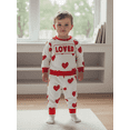 thumbnail image 6 of BemeyourBBs Toddler Baby Boy Valentine Day Outfits Long Sleeve Sweatshirt Tops and Pants Set Fall Winter Spring Clothes, 6 of 9