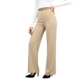 thumbnail image 2 of Yoga Dress Pants for Women High Waisted Stretchy Comfy Work Pants Business Casual Office Yoga Pant with Pockets Khaki L, 2 of 6