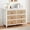 White + Oak, variant on Homhougo—Dresser for Bedroom with 6 Drawers, Wood Drawer Dresser Chest of Drawers for Closet, Living Room, Hallway, Nursery, Kids Bedroom, Grey