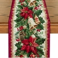 thumbnail image 4 of YOPINCO Christmas - Tablecloth featuring Christmas decorations, pine cones, and berries. Made of woven polyester fiber, measuring 13x 72 in, suitable for home kitchen decoration and home decoration., 4 of 16