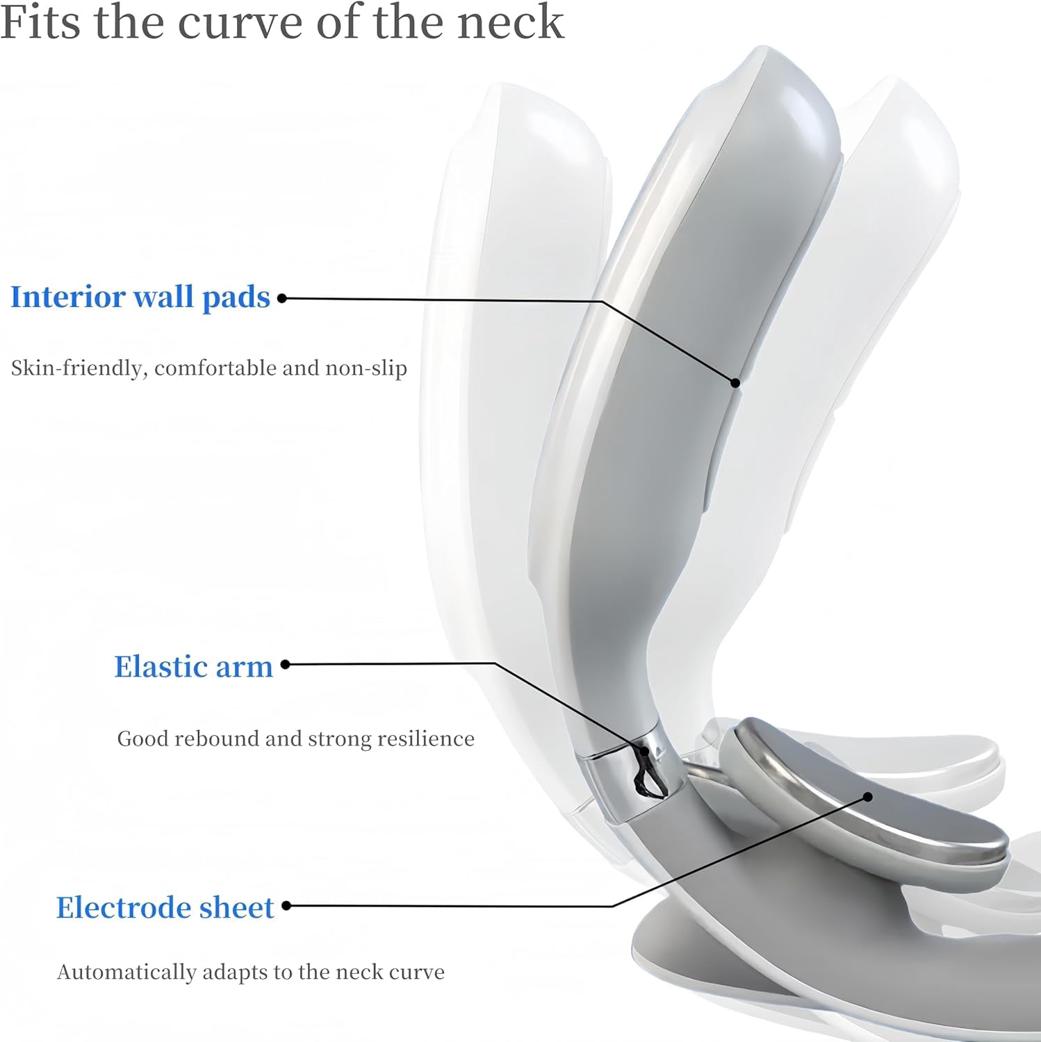 Neck Massager with Heat Vibration - 4-Head Ergonomic Design, 6 Modes 16 Levels, Promote Muscle Relaxation, Portable Hands-Free Device for Home Office Travel