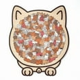 thumbnail image 2 of Virelaxpo Cat Shaped Wooden Jigsaw Puzzle in Morandi Colors, Decorative Puzzle for Adults and Youngsters, Home and Office Decor Gift for Puzzle Enthusiasts, 2 of 4