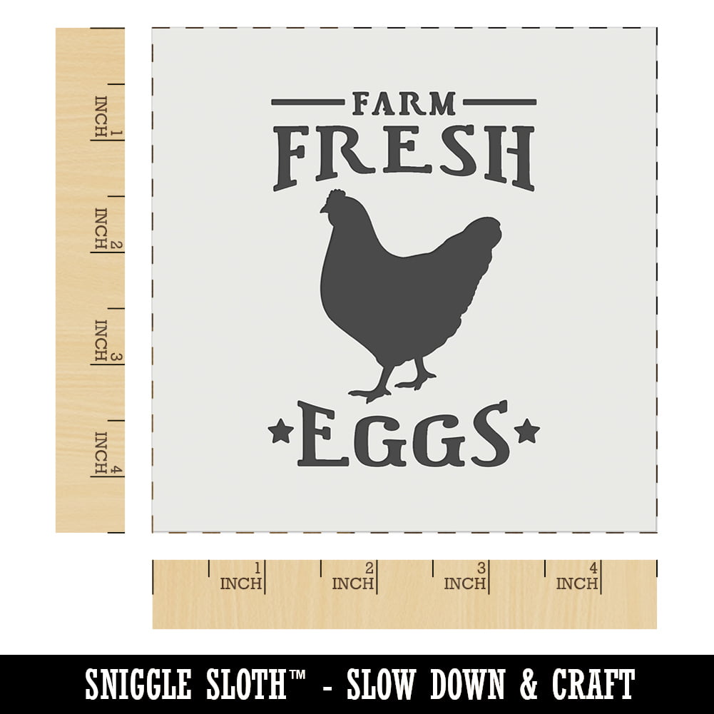 Lg STENCIL Fresh Eggs For Sale Hen Nest Chicken Prim Country Farm Yard Rd Signs 