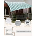 thumbnail image 5 of Sun Shade Sail 6.5x10Ft Teal Grey Gradient Retro Morocco Pattern Uv Block Sunshade Canopy Outdoor Shade Cover Rectangle Shade Cloth For Patio Garden Yard Deck Pergola, 5 of 6