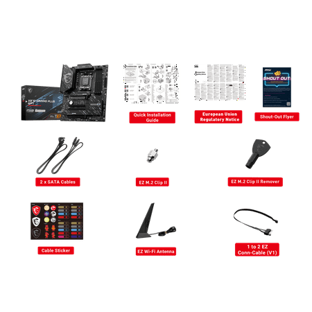 MSI - X870 GAMING PLUS WIFI (Socket AM5) AMD X870 ATX DDR5 Wi-Fi 7 Motherboard - Black
