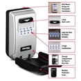 thumbnail image 2 of Caja de seguridad para montaje en pared Master Lock 5425D, capacidad para 6 llaves, color negro, 2 of 7
